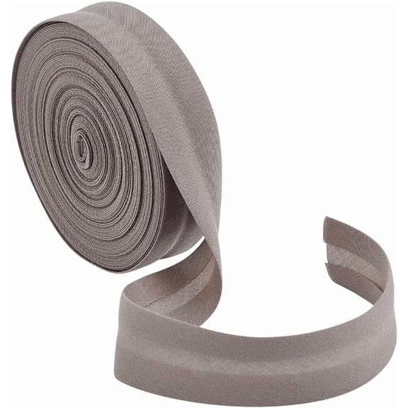 11 Yards Single Fold Bias Tape 3/4 Inch Wide Gray Polycotton Bias Binding Tape Hemming Ribbon