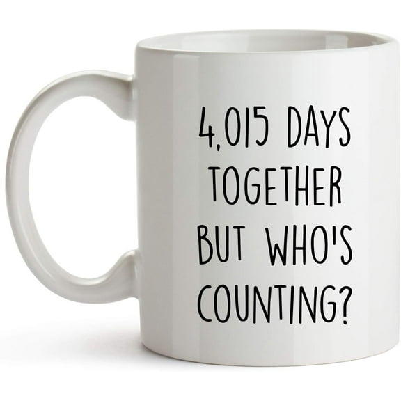 11 Year Anniversary Coffee Mug For Him, 11 Ounces, 11th Wedding Anniversary Cup For Wife, Eleven Years AFFLO2