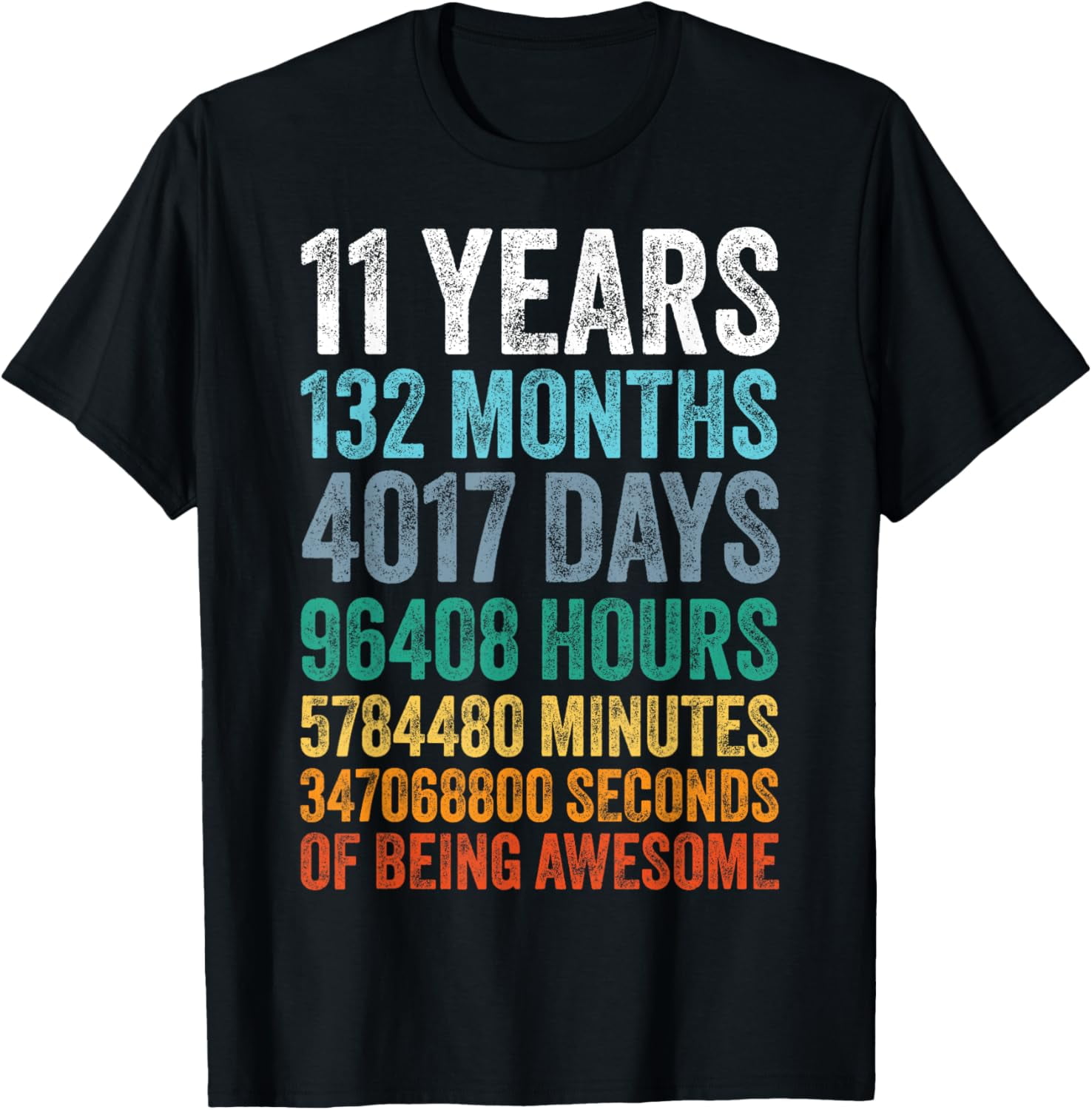 11 Year Old BDay Decorations Son Boy 11yr 11th Birthday T-Shirt