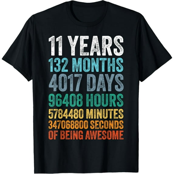 11 Year Old BDay Decorations Son Boy 11yr 11th Birthday T-Shirt