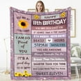 thumbnail image 1 of 11 Year Old Girl Gift Ideas, 11 Year Old Girl Birthday Gifts, Gifts for 11 Year Old Girls, 11th Birthday Decorations for Girls, Best Birthday Gifts for 11 Year Old Girls Blanket 50"x60", 1 of 6