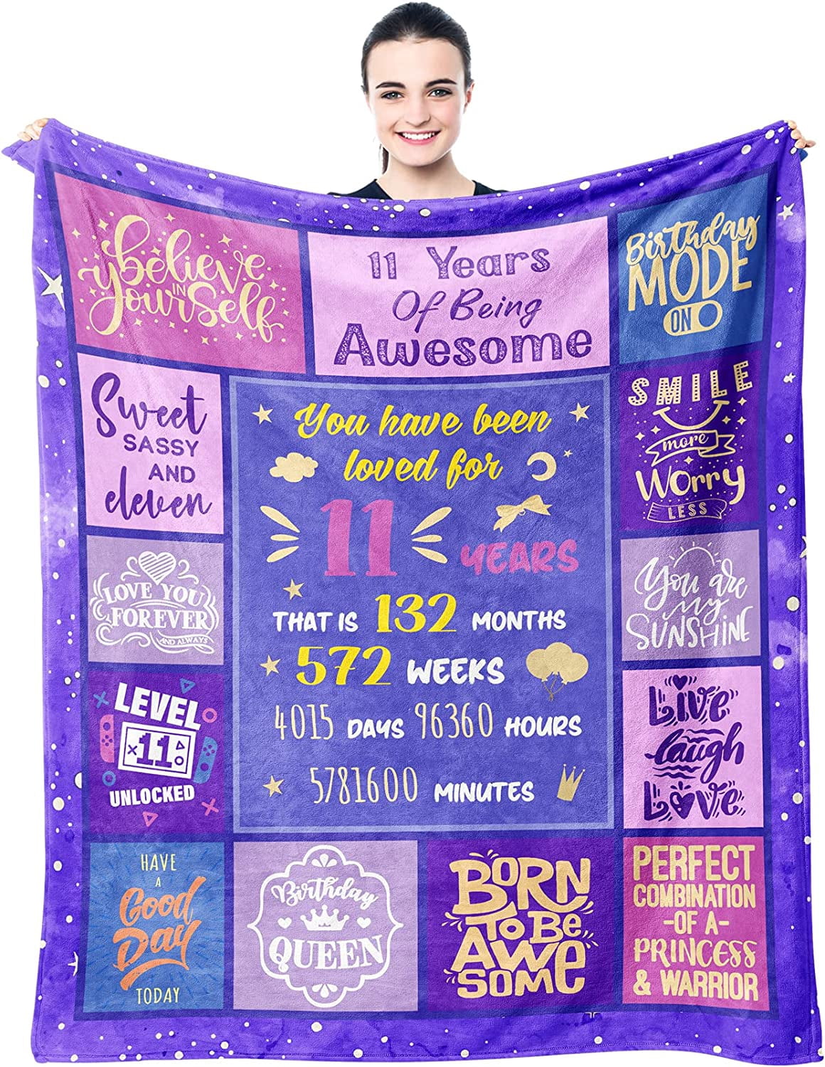 11 Year Old Girl Gift Ideas Blanket 60"X50" - Birthday Gifts for 11 ...