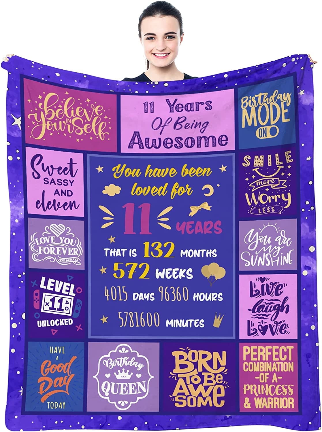 11 Year Old Girl Gift Ideas Blanket 60"X50" - Birthday Gifts for 11 ...
