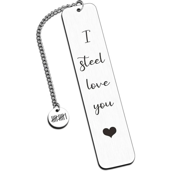 11 Year Steel Anniversary Bookmark Gifts for Her National Boyfriend Day Gifts Birthday Gift for Her Him Steel Anniversary GIF for Husband Wife Christmas Stocking Stuffers for Women Men Girlfriend