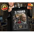 thumbnail image 1 of 11 Years 2014 2025 Outlander Signatures Thank You For The Memories T-shirt, 1 of 2