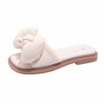 thumbnail image 1 of 11 Years Little Big Girls Sandals Soft Sole Anti-Slip Summer Princess Dress Toddler Shoes Baby Girls Cute Bow Non-slip Soft Sole Beach Roman Sandals Slippers Beige, 1 of 7