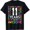 thumbnail image 1 of 11 Years Of Being Awesome 11th Birthday Party 132 Months T-Shirt, 1 of 4