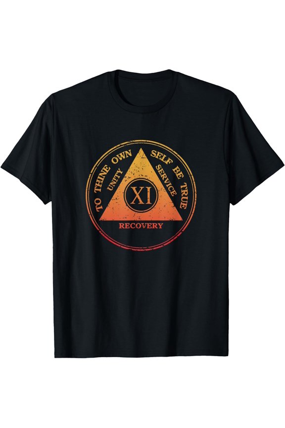 11 Years Sober Alcoholics Anonymous Aa Coin T-Shirt , Vintage T-Shirt