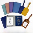 11 color thick pu leather passport holder passport cover with paper