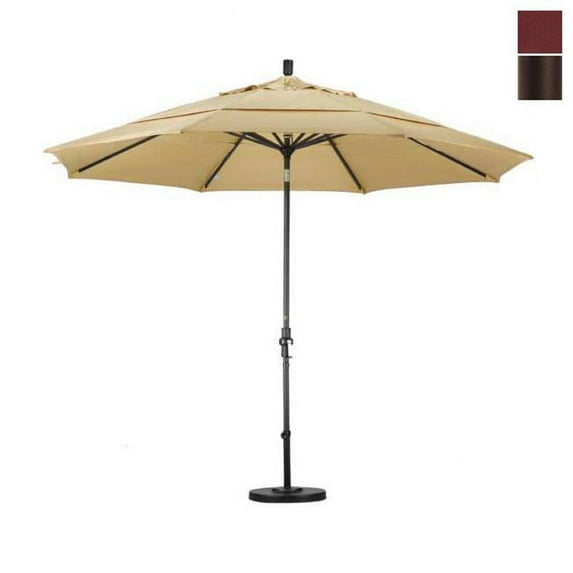 11 ft. Aluminum Market Umbrella Collar Tilt Bronze-Olefin-Terracotta-DWV