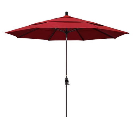 11 ft. Fiberglass Market Umbrella Collar Tilt DV Bronze-Pacifica-Red