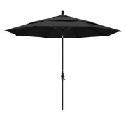 11 ft. Fiberglass Market Umbrella Collar Tilt DV Matted Black-Olefin-Black
