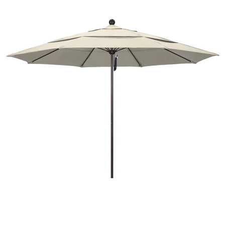 11 ft. Fiberglass Market Umbrella PO DVent Bronze-Olefin-Antique Beige