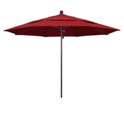 11 ft. Fiberglass Market Umbrella PO DVent Bronze-Olefin-Red