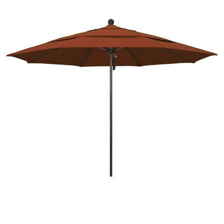 11 ft. Fiberglass Market Umbrella PO DVent Bronze-Olefin-Terracota