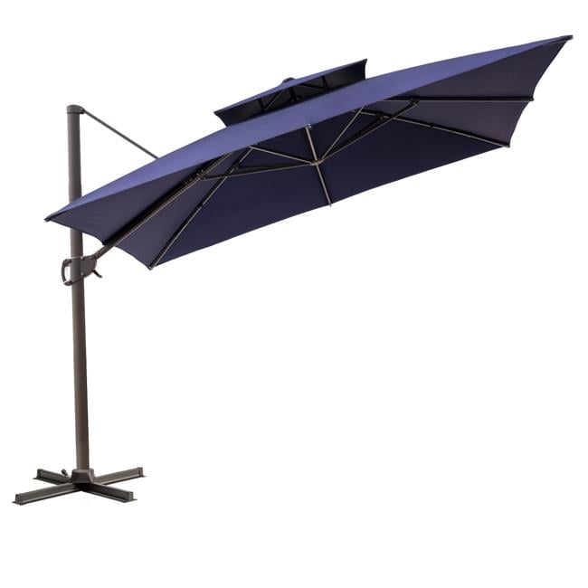 11 ft. Navy Blue Polyester Round Tilt Cantilever Patio Umbrella with Stand - Walmart.com 11 ft. Navy Blue Polyester Round Tilt Cantilever Patio Umbrella with Stand - Walmart.com