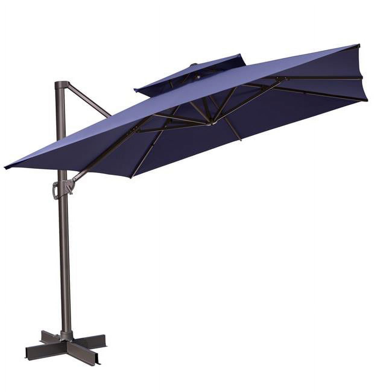 best choice products 8x11ft rectangular patio umbrella w/crank Treasure Garden 8'X11' Market this umbrella offers reliable Color:BLACK/GRAY removable strap bag Gucci Backpacks for sale