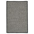 thumbnail image 1 of 11 ft. Outdoor Houndstooth Tweed Square Rug, Black, 1 of 1