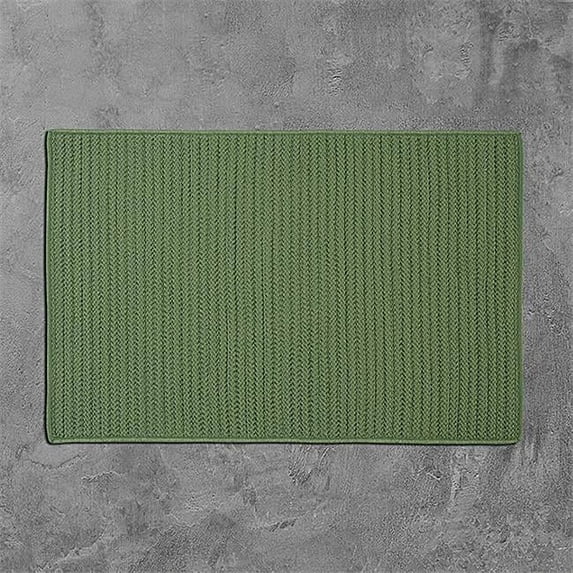 11 ft. Simply Home Solid Indoor & Outdoor Square Rug, Moss Green