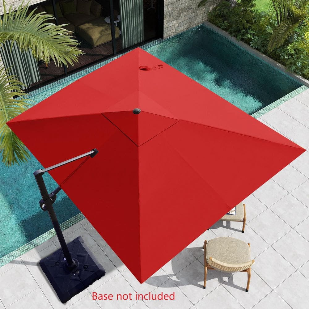 11 ft. x 9 ft. Rectangular Aluminum Heavy-Duty 360° Rotation Cantilever ...