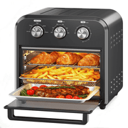 Toaster Oven Air Fryer Combo, 1300W 5 in 1 Convection Oven Countertop, Air Fry, Toast, Bake, Roast and Warm Options, 15QT Capacity, Easy to Clean