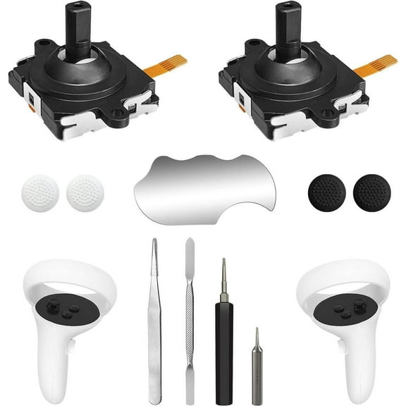 11 in 1 Joystick Replacement Kit for Oculus Quest 2 Controller, OLCLSS Accessories for Oculus Quest 2 Controller and Meta Quest 2 Controller
