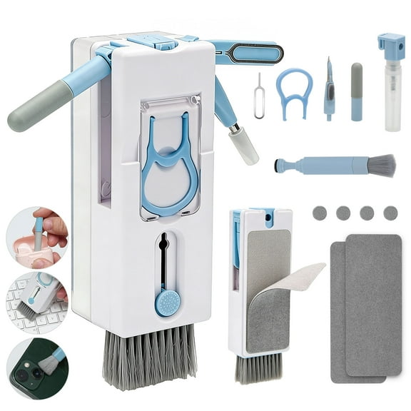 11-in-1 Keyboard Cleaning Kit, TSV Laptop Cleaning Kit, Keyboard Brush Cleaner for Cell Phone/Earbuds/Camera Lens/Computer with Multifunctional Cleaning Tool