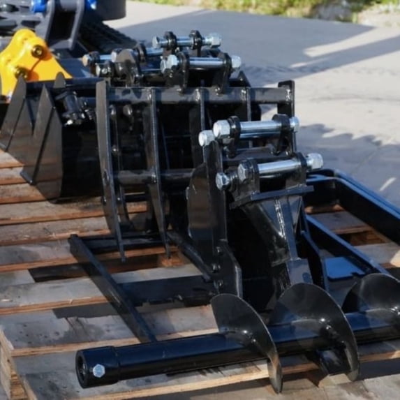 11-in-1 Mini Excavator Attachment Kit with Quick Coupler & Heavy-Duty ...