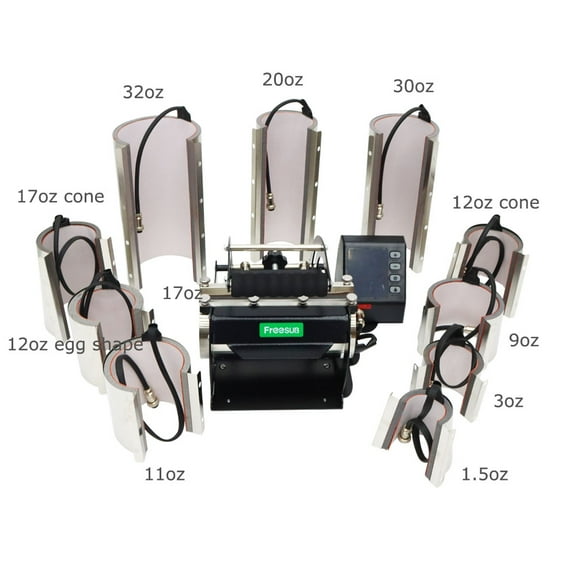 11 in 1 Mug Heat Press Machine Mug Printing Heat Press Machine with 11 Heating Elements DIY 110V 560W