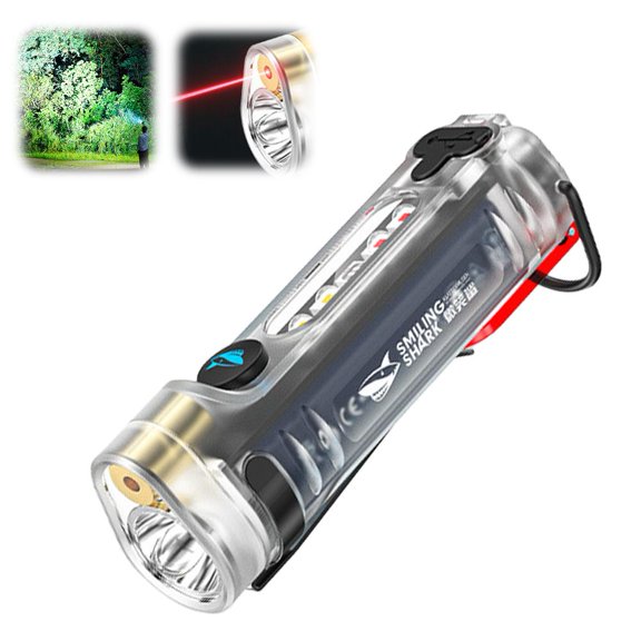 11-in-1 Multi-Function Keychain Flashlight, Rechargeable Mini LED Torch with UV Light Laser Pointer Hidden Camera Detector for Travel Security