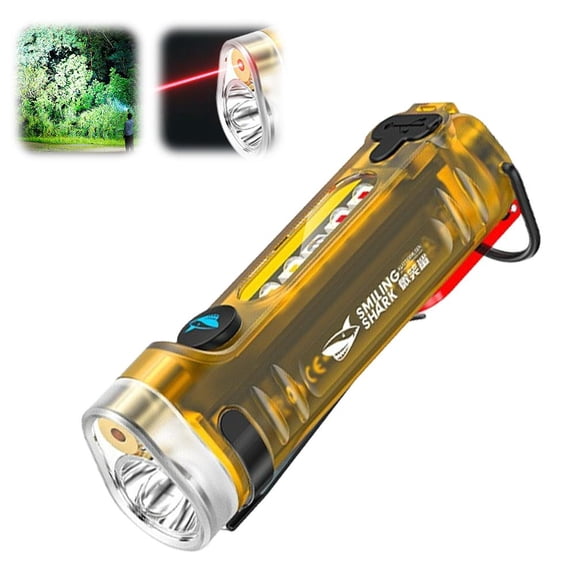 11-in-1 Multi-Function Keychain Flashlight, Rechargeable Mini LED Torch with UV Light Laser Pointer Hidden Camera Detector for Travel Security
