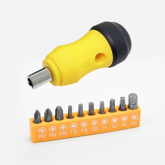 11 in 1 Precision Screwdriver Set, Short Handle Magnetic Multi Bit Tool Kit for Electronics and Small Device Repair