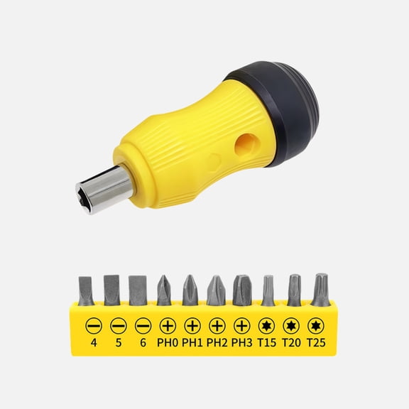 11 in 1 Precision Screwdriver Set, Short Handle Magnetic Multi Bit Tool Kit for Electronics and Small Device Repair