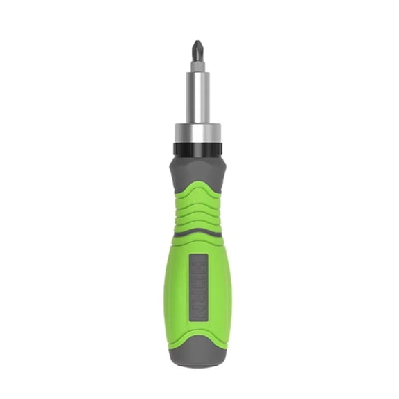 11 in 1 Ratchet Screwdriver Hidden Screwdriver Head Multi Angle Corner Capable Multifunctional Screwdriver Tool Green