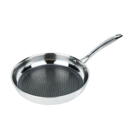 11 in. 3-Ply Stainless Steel Premium ILAG Non-Stick Scratch Resistant Frying Pan