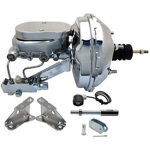 11" Chrome Power Brake Booster Master Cylinder and Proportioning Valve Kit