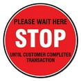 thumbnail image 1 of 11 in. Coronavirus Vinyl Decal - Stop Please Wait Here, 1 of 1