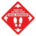 thumbnail image 1 of 11 in. Coronavirus Vinyl Decal - Thank You for Social Distance Red, 1 of 1