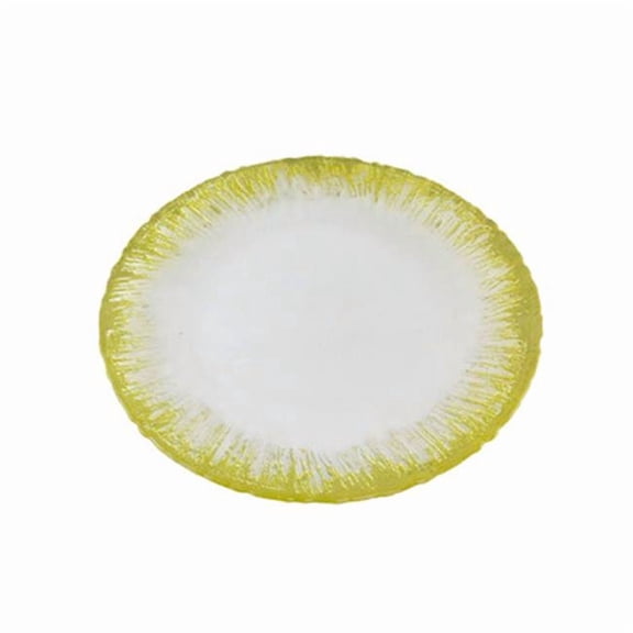 11 in. Dinner Plates with flashy Gold Design, Set of 4