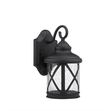 11 in. Lighting Milania Adora Transitional 1 Light Black Outdoor Wall Sconce - Textured Black