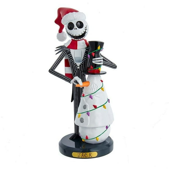 11 in. Nightmare Before Christmas Jack Skellington with Snowman Nutcracker