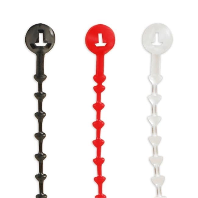 11 in. Nylon Natural Beaded Releasable Security Tie