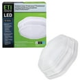 11 in. Octagon White Indoor Outdoor Ceiling LED Light 3 Color