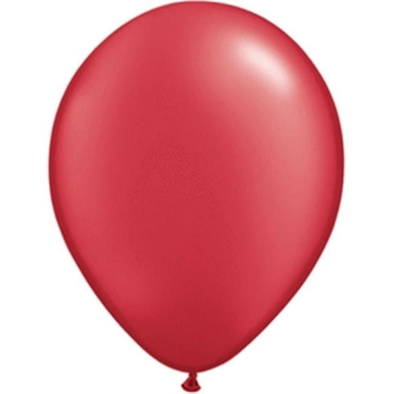 11 in. Pearl Ruby Red Latex Balloon - 25 Count