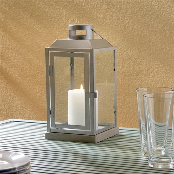 11 in. Sadie Metal & Glass Lantern