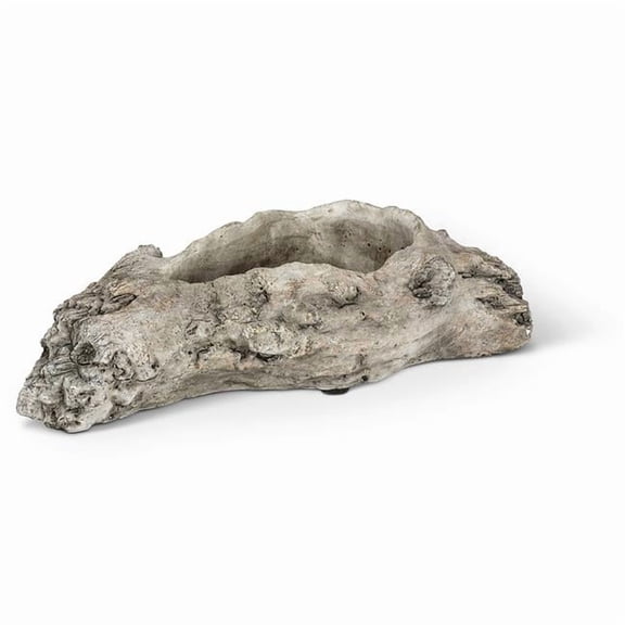 11 in. Slim Log Planter, Grey - Small