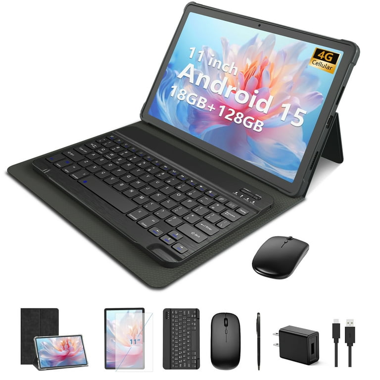 11 inch Android 15 Tablet with Keyboard 20GB RAM 128G Storage