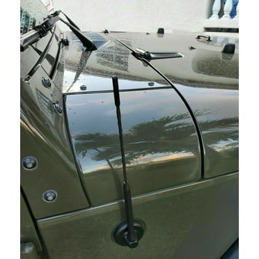 13-Inch Antenna Mast For Jeep Wrangler YJ/TJ 1987-2006 – Direct Replacement, Black Rubber