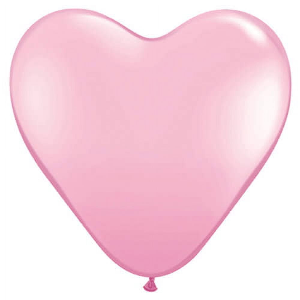11 inch Hearts Pink Latex Balloons (100 Pack) - Party Supplies Decorations