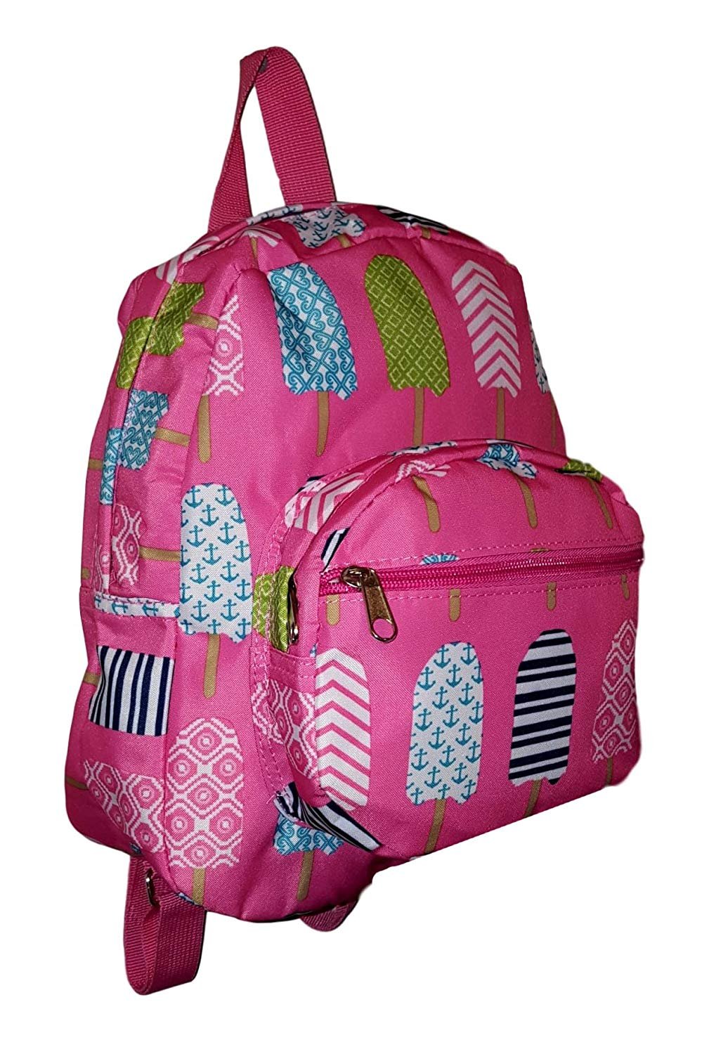 11-inch Mini Backpack Purse, Zipper Front Pockets Teen Child Pink Ice Cream Print - image 1 of 3
